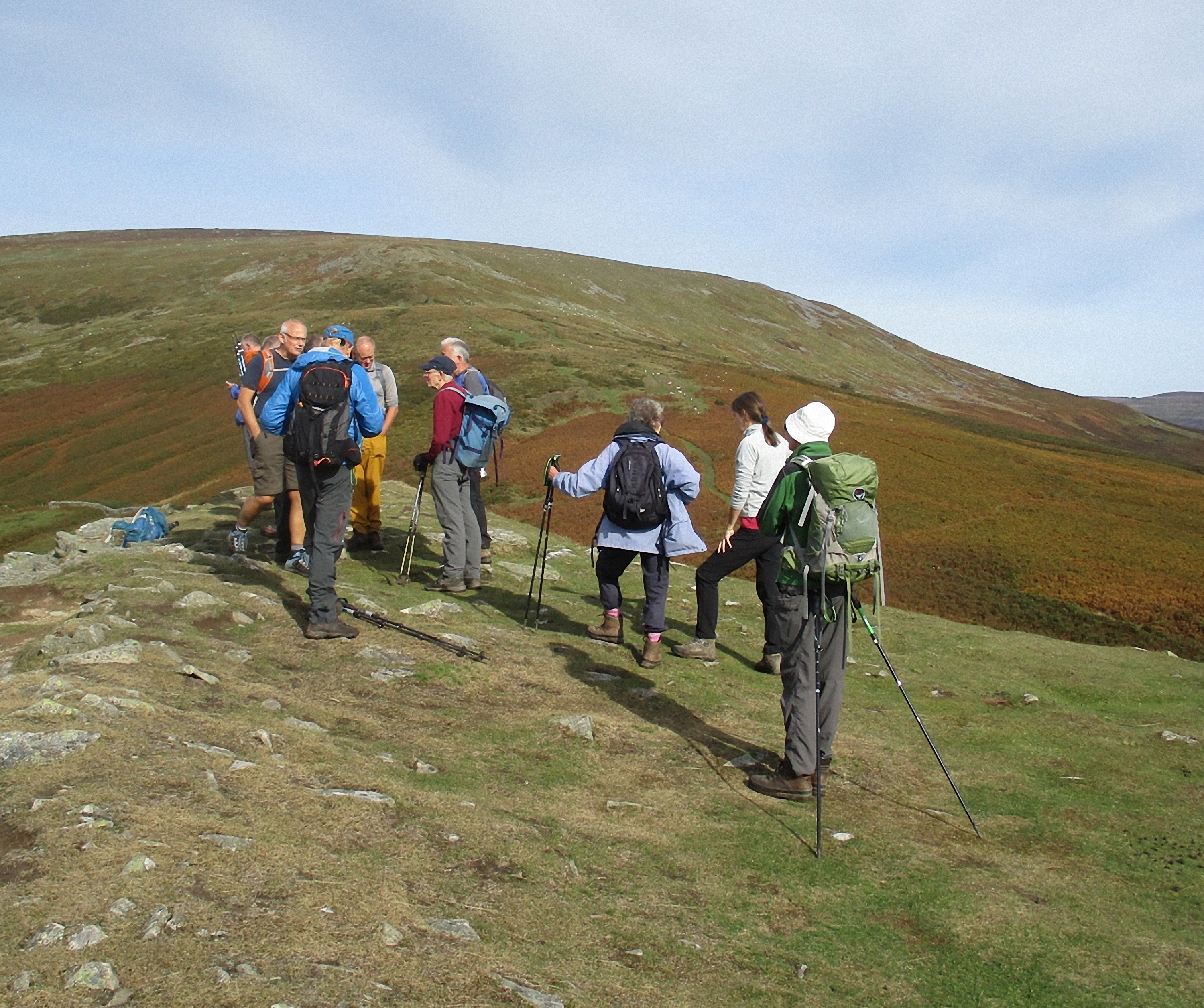 At Crug Hywel fort (Table Mountain), Photo by Judy Renshaw